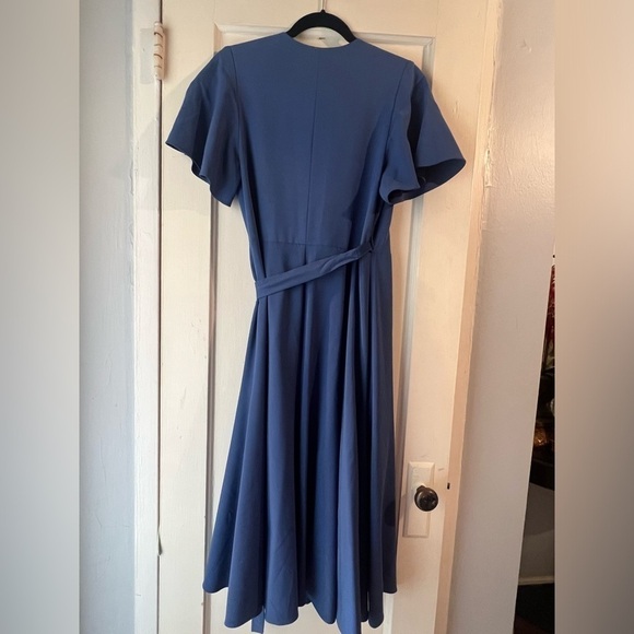 Hutch Kiera Midi Wrap Dress Blue M - Picture 5 of 11
